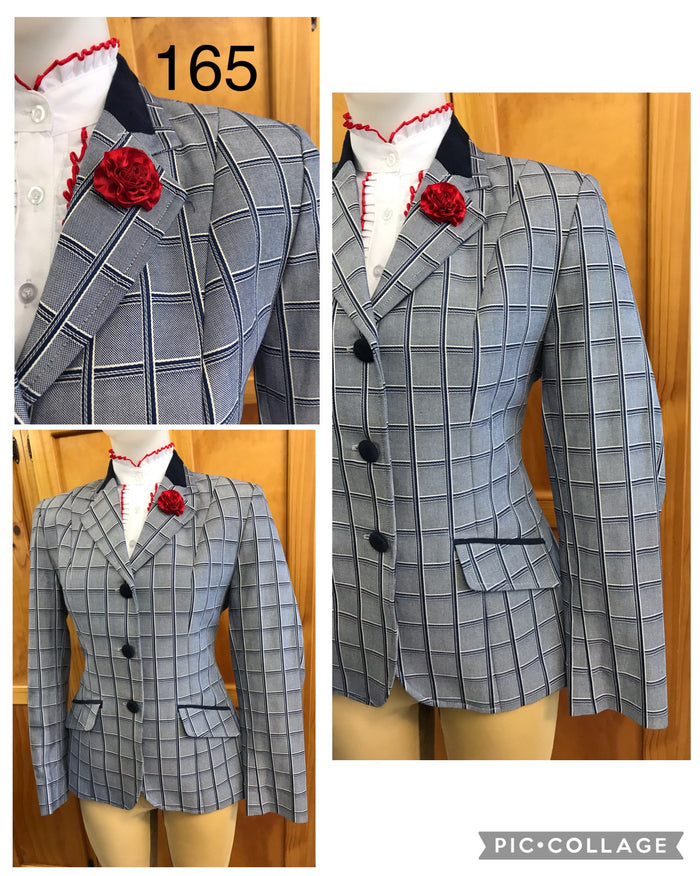 Navy, Cream & Grey Show Hunter Jacket With Navy Trims Adults (165)