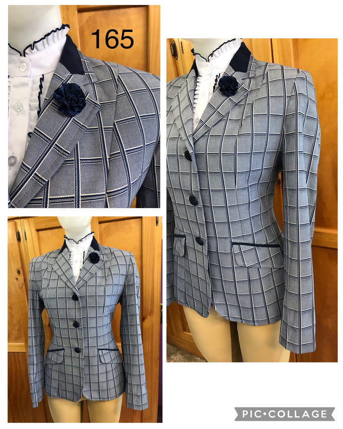 Navy, Cream & Grey Show Hunter Jacket With Navy Trims Adults (165)