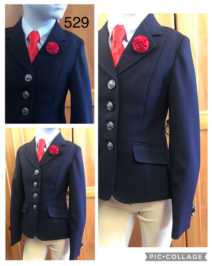 Navy Open/ Dressage Jacket Childs (529)