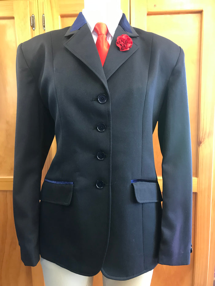 Navy Open Dressage Jacket with Navy Trims Adults (623)