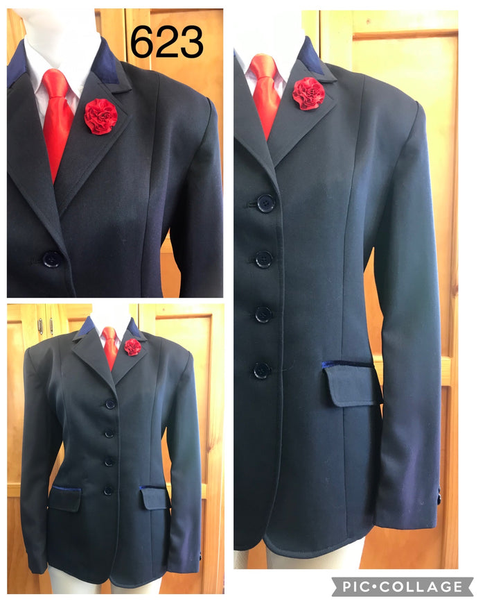 Navy Open Dressage Jacket with Navy Trims Adults (623)