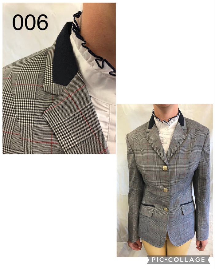Navy, Red, Grey & White Show Hunter Jacket With Navy Trims Adults (006)
