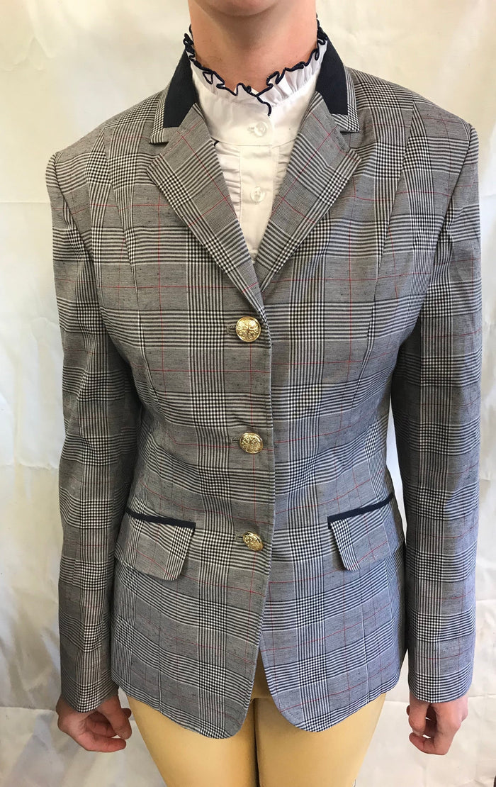 Navy, Red, Grey & White Show Hunter Jacket With Navy Trims Adults (006)