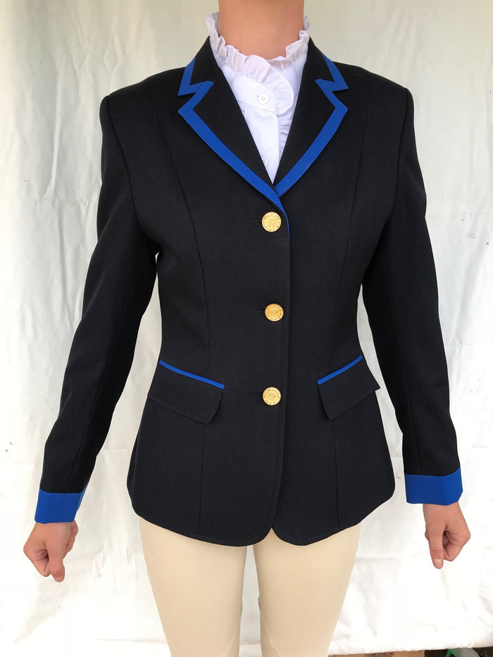 Navy, Royal Blue Collar, Pocket & Cuff Trims SUPER Smart Adults Show Jacket (098)