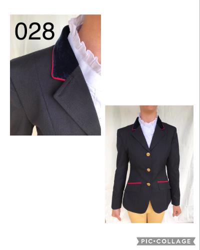 Navy With Fine Red Trims Open or Dressage Lightweight Jacket Adults (028)