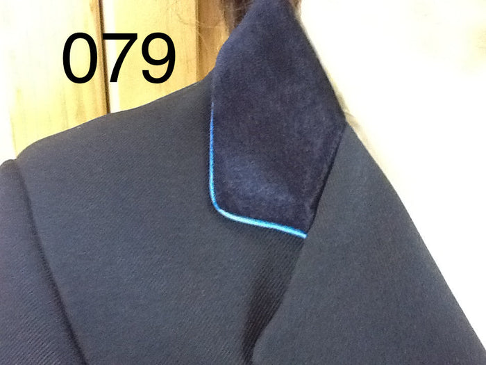 Navy With Fine Royal Blue Trims Open Or Dressage Jacket Adults (079)