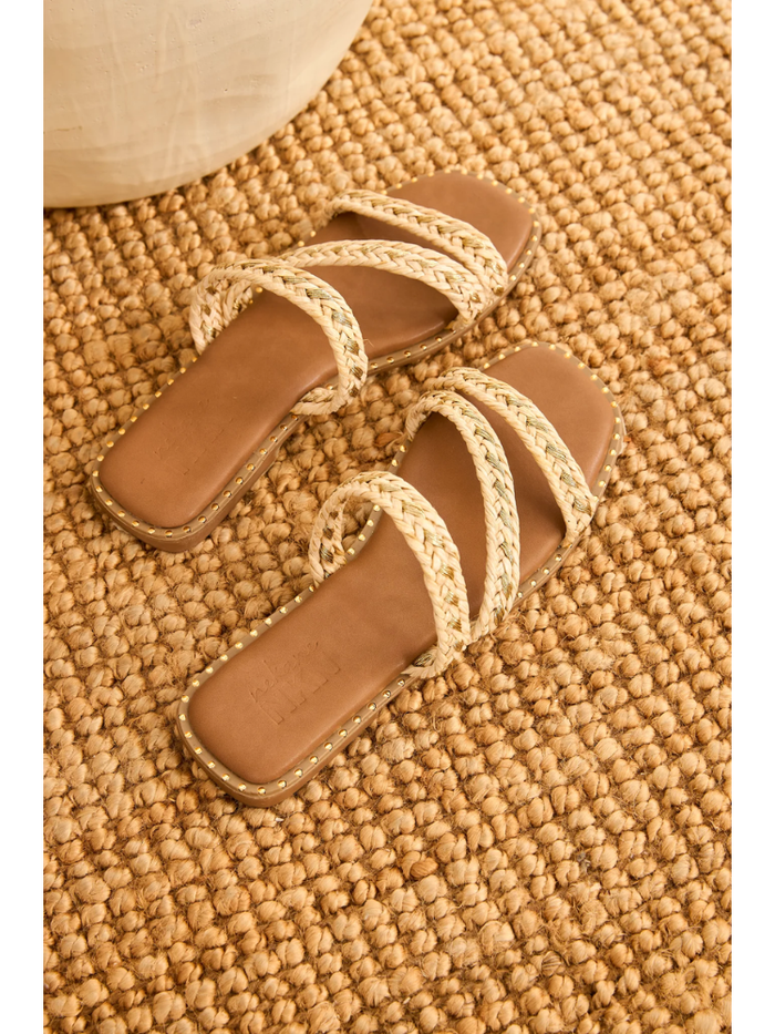 Nekane Woven Flat Sandal Natural