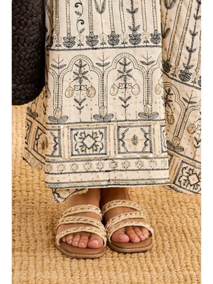 Nekane Woven Flat Sandal Natural
