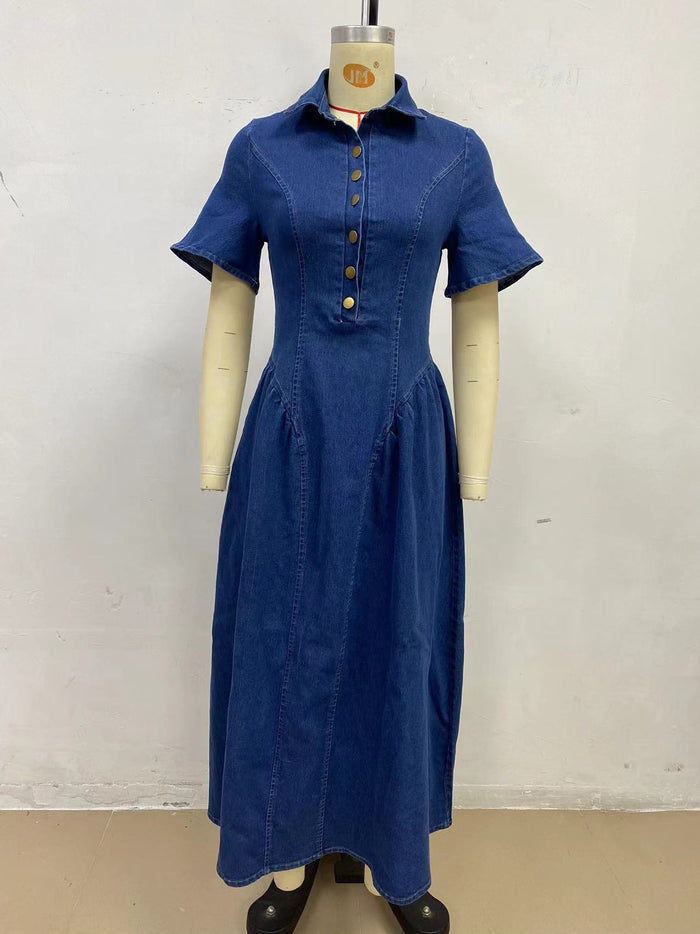 Neyo Midi Dress - Dark Blue