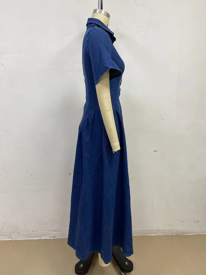 Neyo Midi Dress - Dark Blue