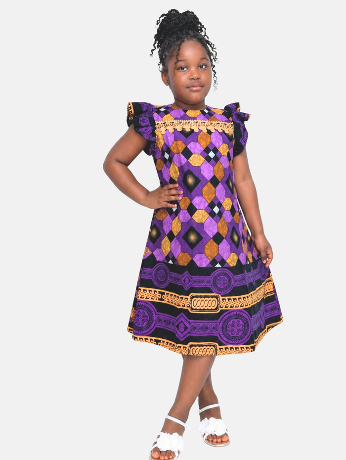 Nneya Royale African Print Girls Dress