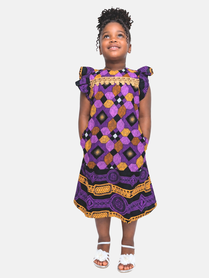 Nneya Royale African Print Girls Dress