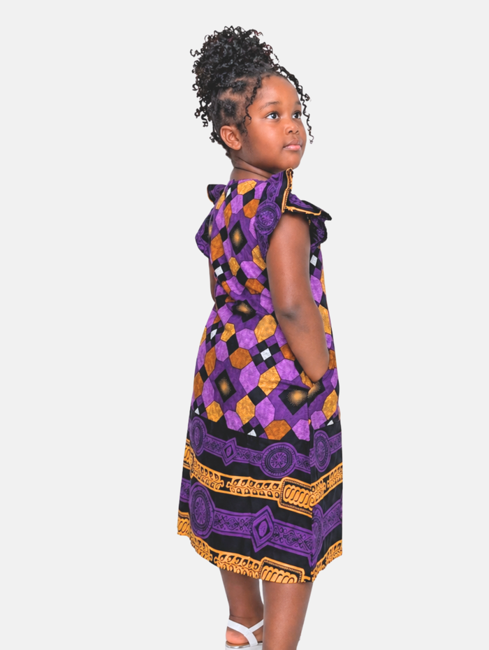 Nneya Royale African Print Girls Dress