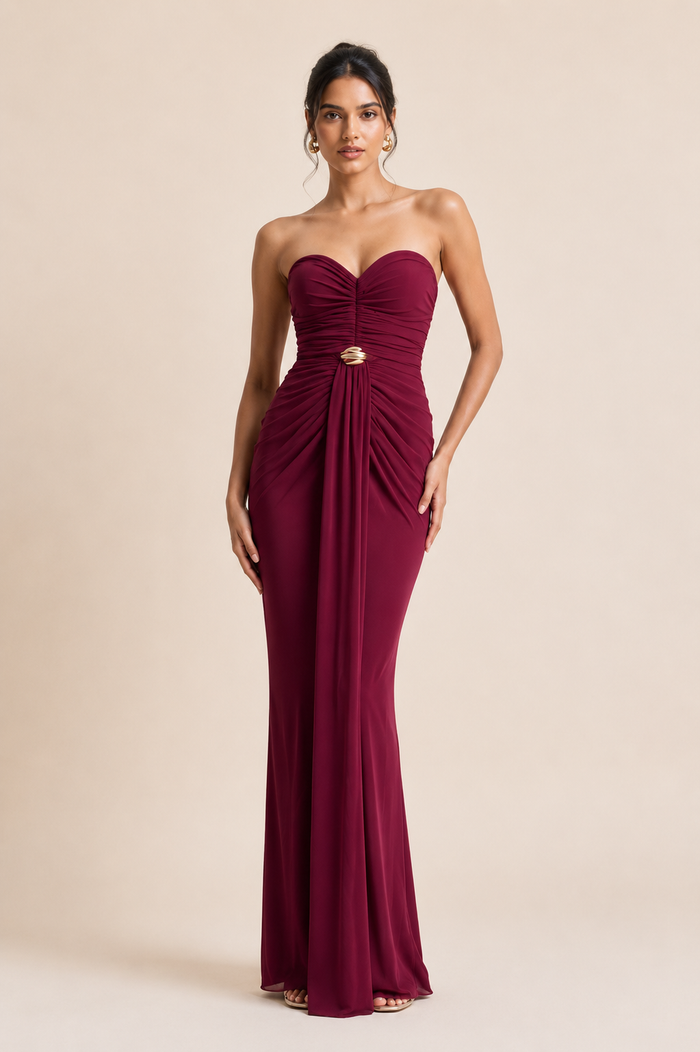 Nomy Maxi Dress - Maroon