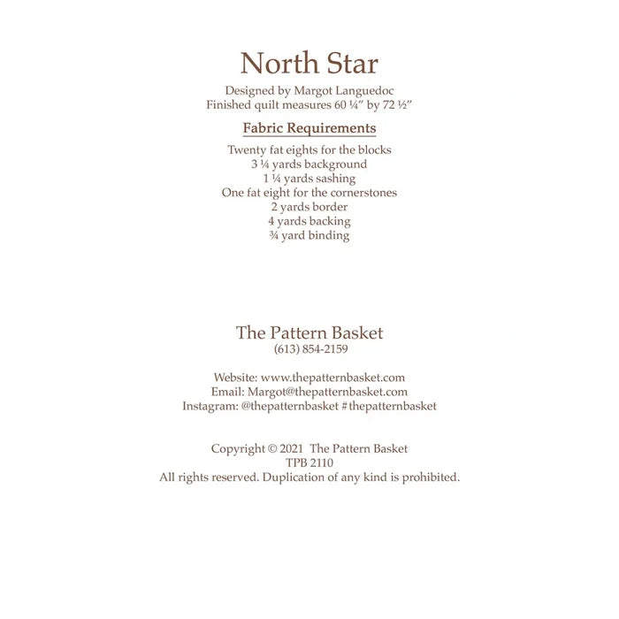 North Star Quilt Pattern - The Pattern Basket