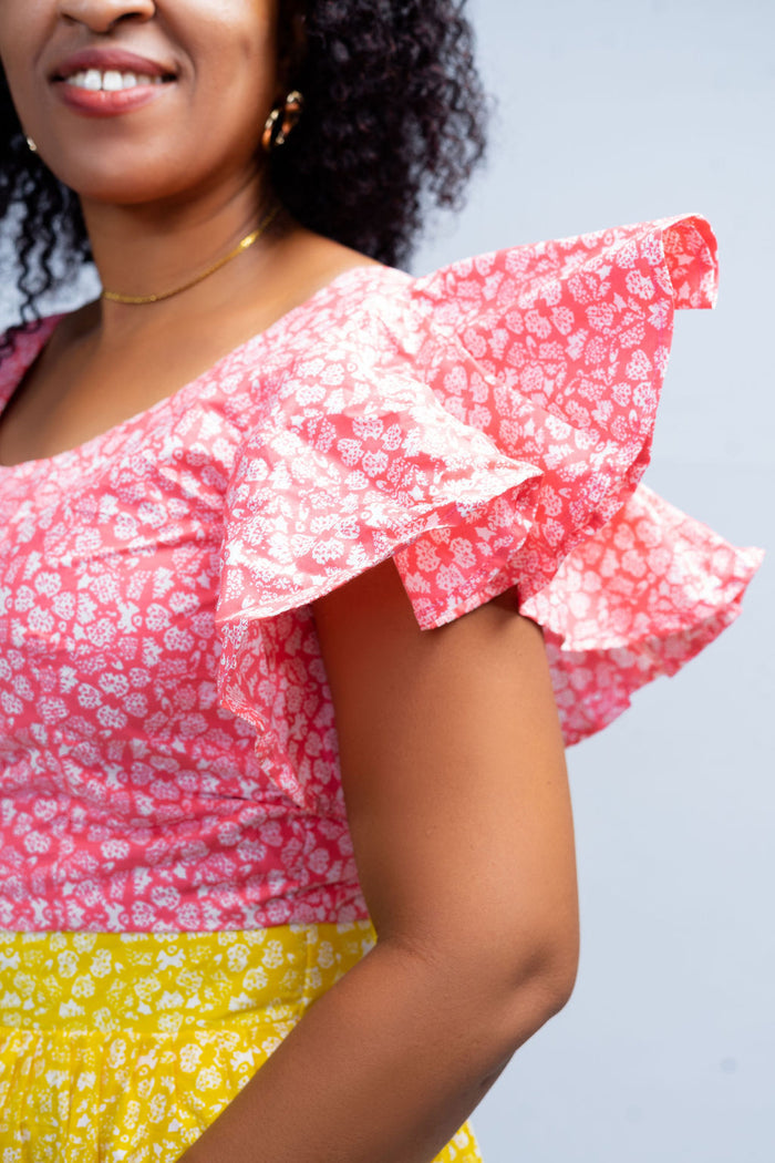 Nwuli Women's African Maxi Tiered Dress (Ankara Mix and Match)