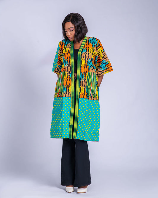 Nyere Women's African Print Kimono