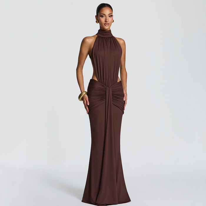 Nyxie Maxi Dress - Brown