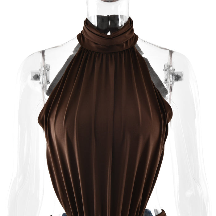 Nyxie Maxi Dress - Brown