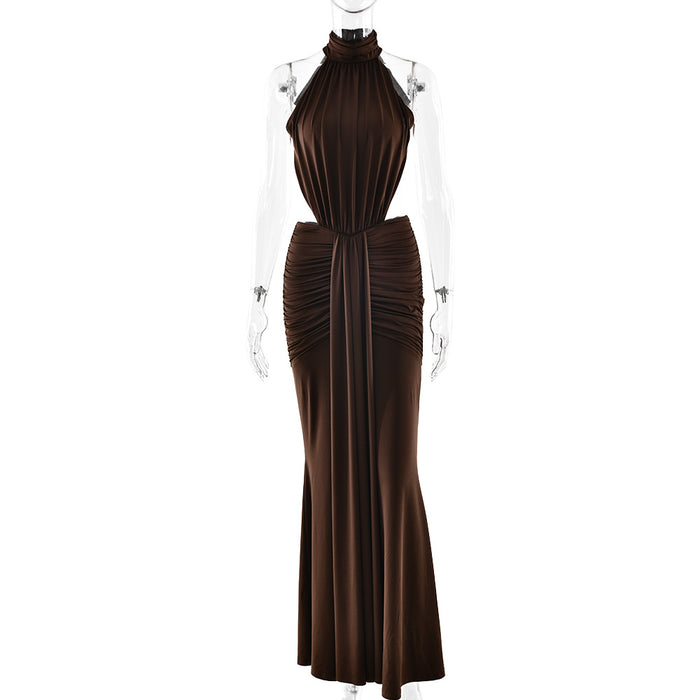 Nyxie Maxi Dress - Brown