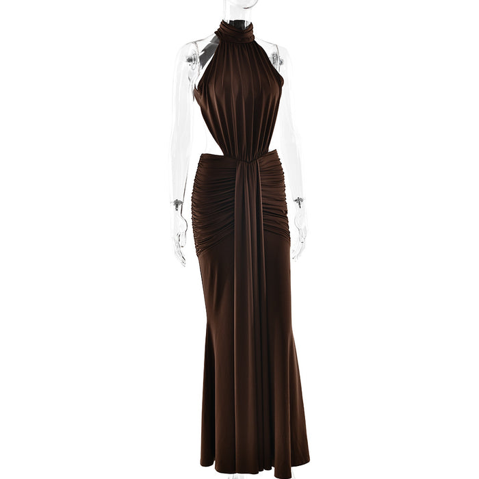 Nyxie Maxi Dress - Brown