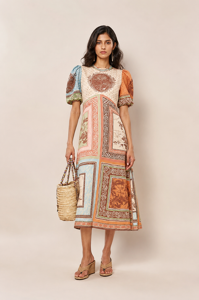 Oatty Midi Dress - Beige