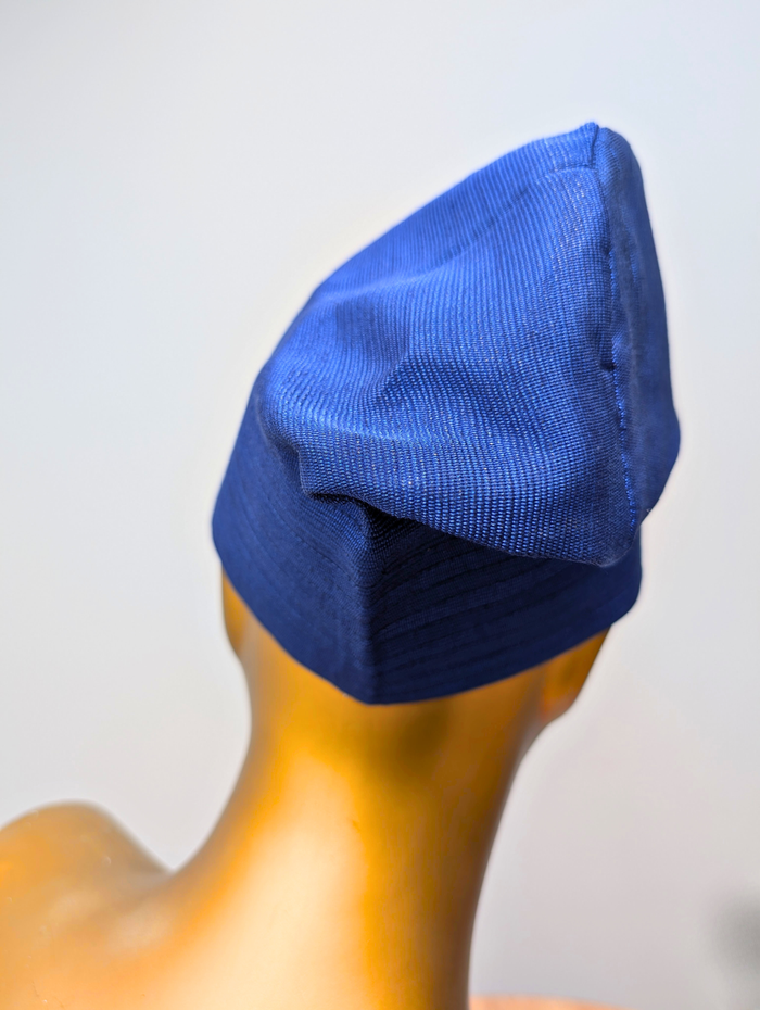 Oba Aso Oke African Cap – Royal Blue (Fila Hat)