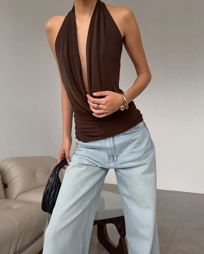 Octavia Top - Brown