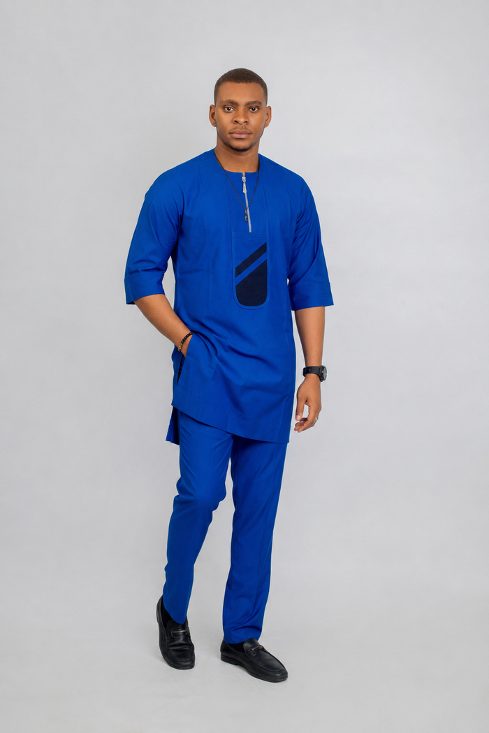 Odogwu Men’s Dashiki Set – Royal Blue