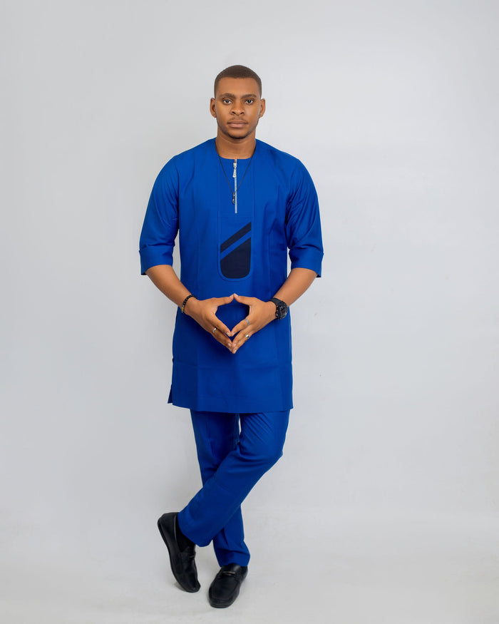 Odogwu Men’s Dashiki Set – Royal Blue