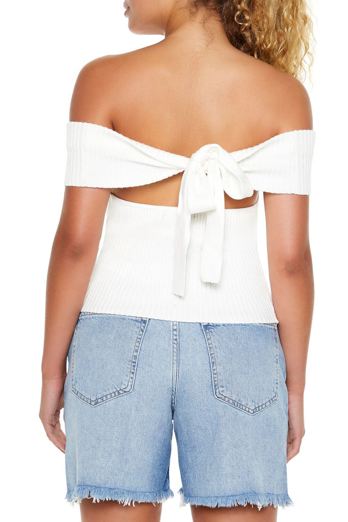 Off-the-Shoulder Sweater-Knit Top