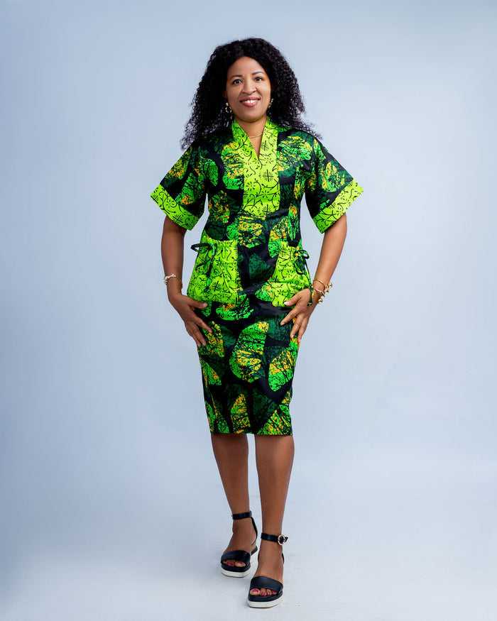 Okwu Women's African Print Dress (Mix and Match Ankara)
