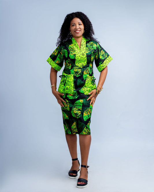 Okwu Women's African Print Dress (Mix and Match Ankara)