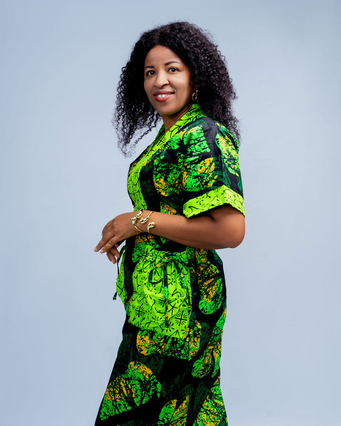 Okwu Women's African Print Dress (Mix and Match Ankara)