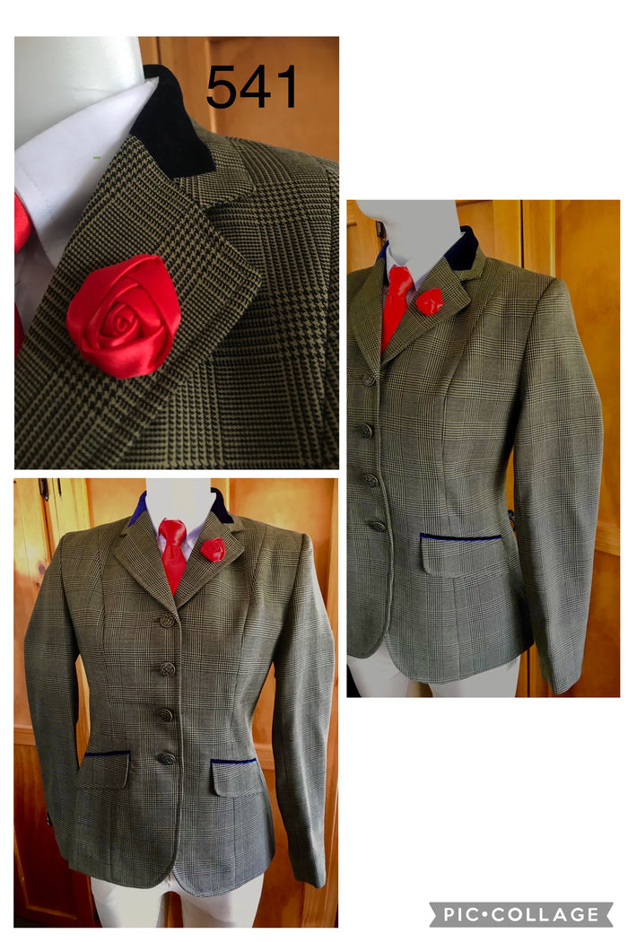 Olive Two Toned Check (541) Adults Show Hunter Jacket