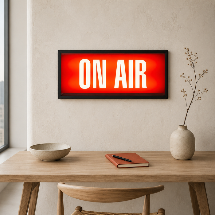 On Air — Retro Lightbox-Style Print