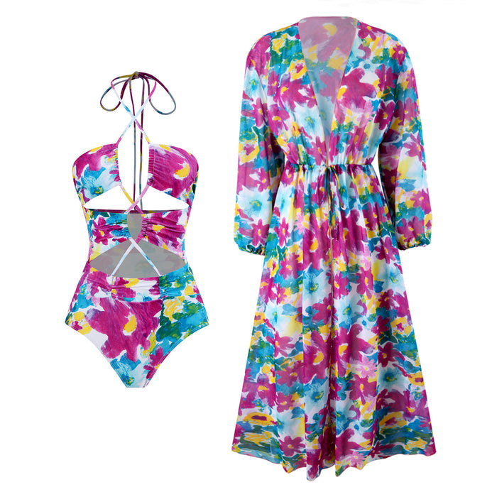Orchid Drift Swimsuit Coverup Set - Purple
