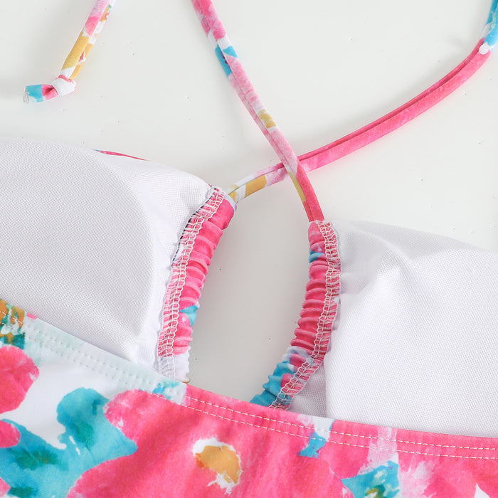 Orchid Drift Swismuit Skirt Set - Pink