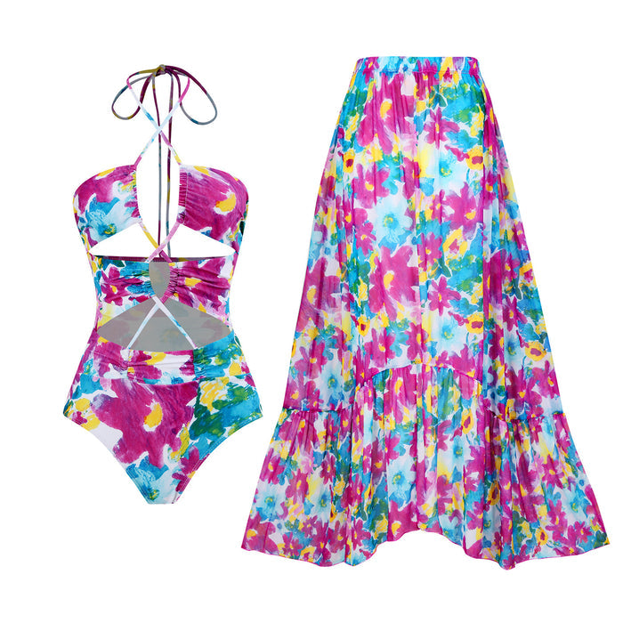 Orchid Drift Swismuit Skirt Set - Purple
