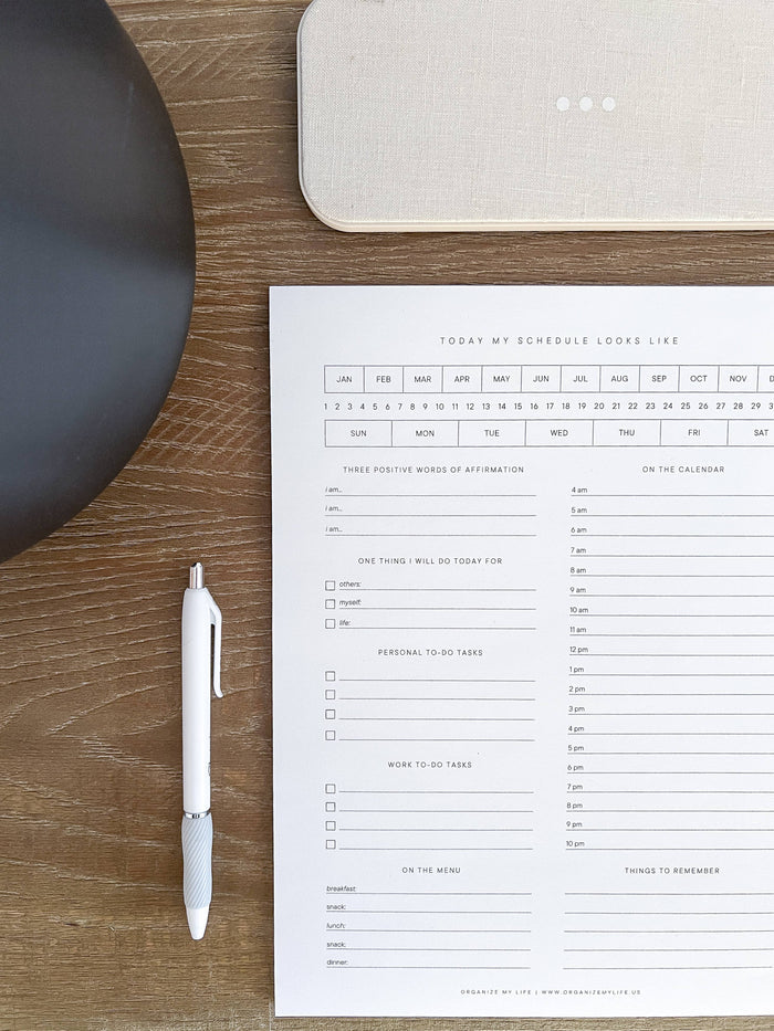 Organize My Daily Plans Notepad