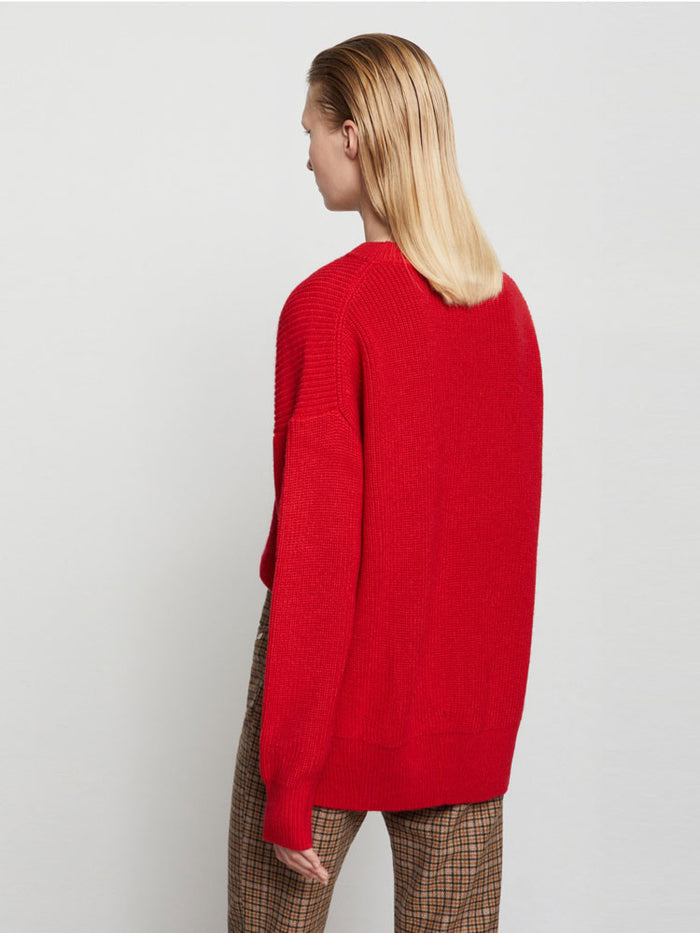 Ottod'Ame Jumper with Side Slits Flame