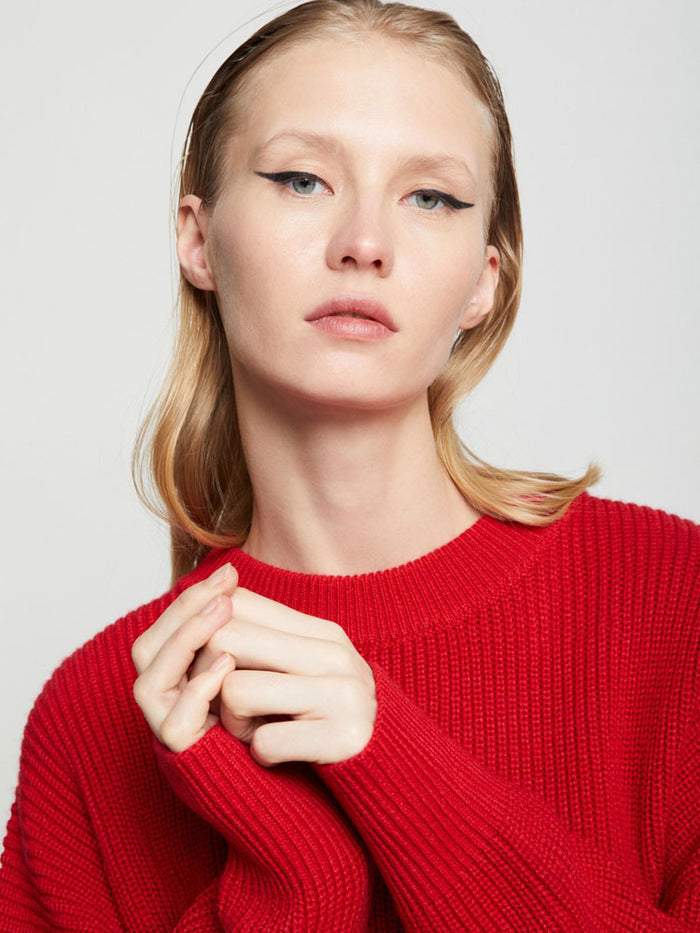 Ottod'Ame Jumper with Side Slits Flame
