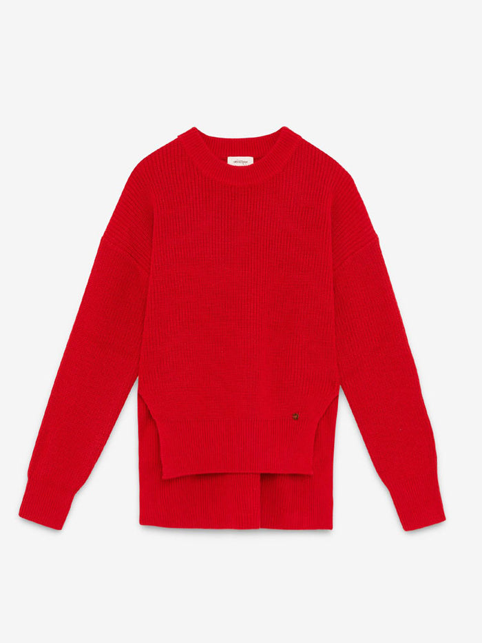 Ottod'Ame Jumper with Side Slits Flame