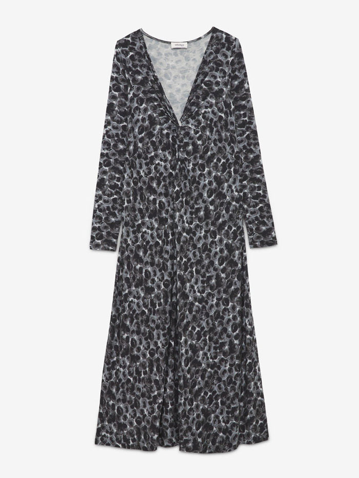 Ottod'Ame Printed Viscose Long Dress with Knot