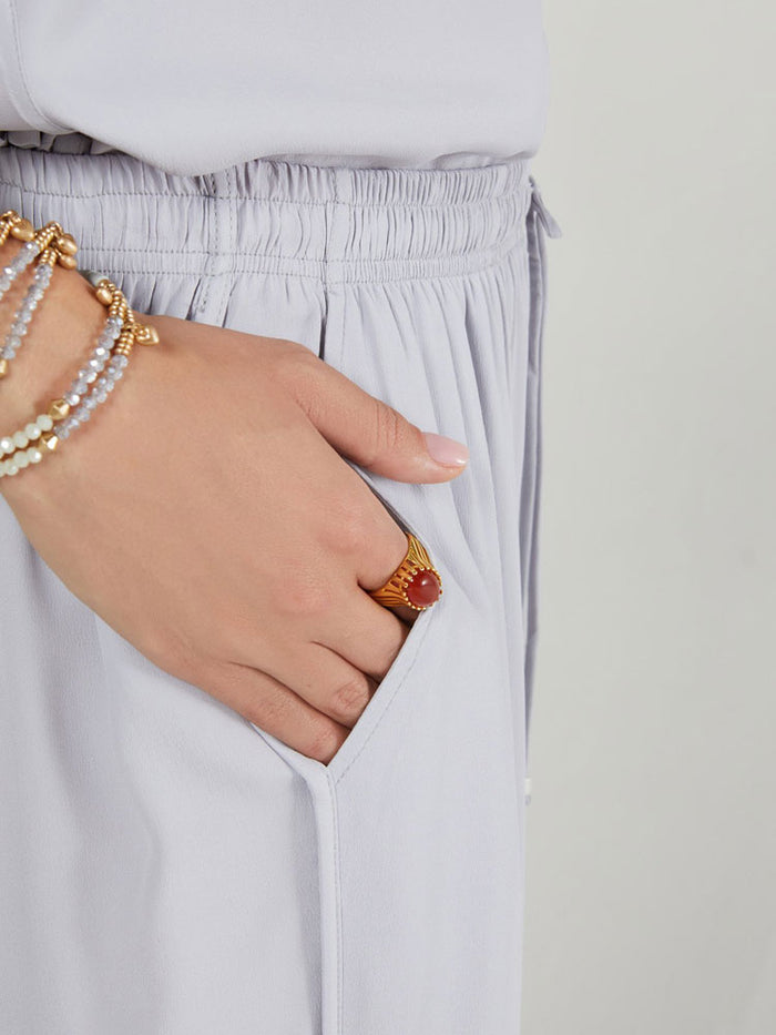 Ottod'Ame Silk Blend Trousers Oyster