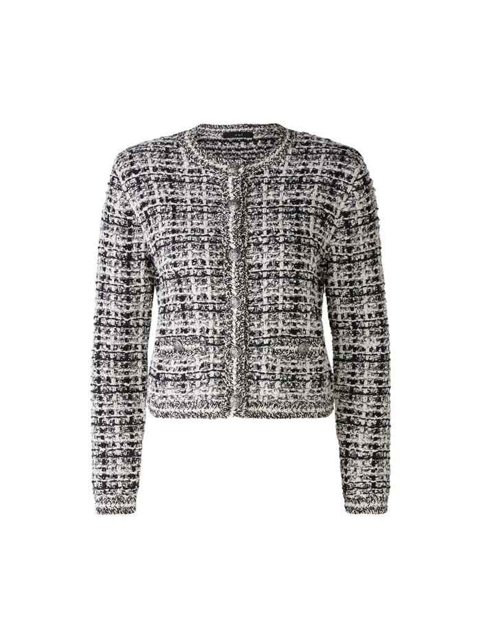 Oui Cardigan Black & Off White