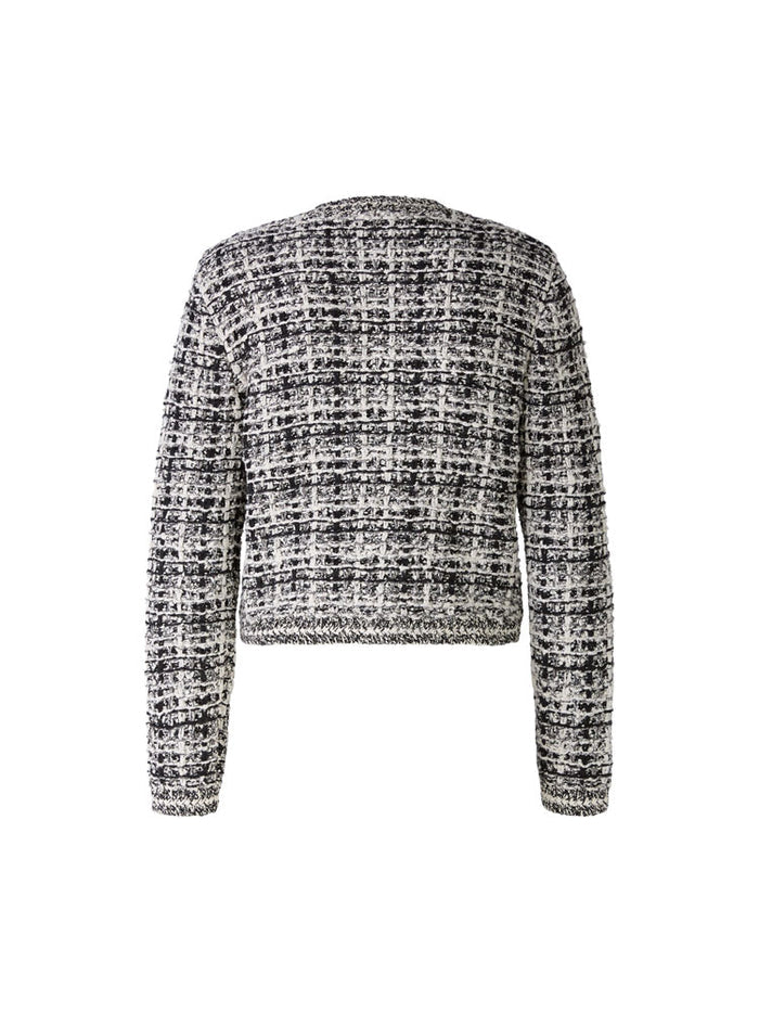 Oui Cardigan Black & Off White