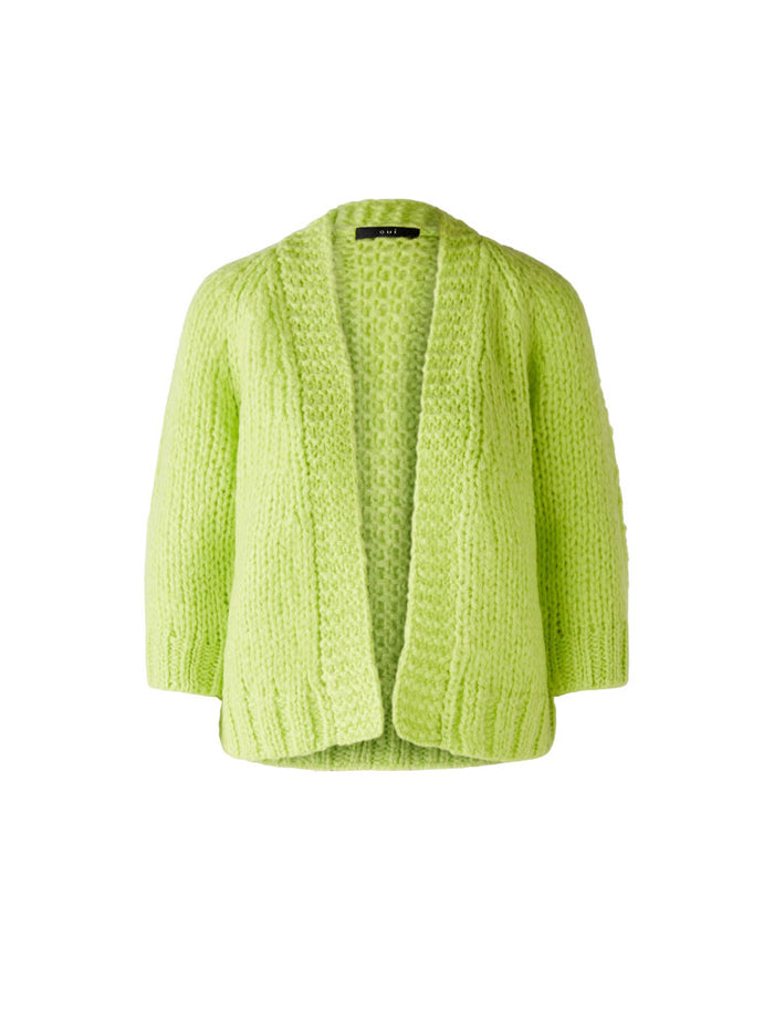 Oui Cardigan Lime Green