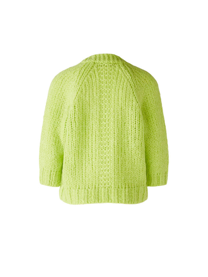 Oui Cardigan Lime Green