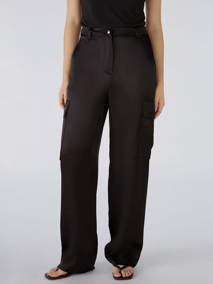 Oui Cargo Trousers Black